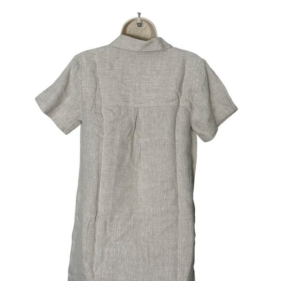 NWT Madewell V-Neck Linen Mini Dress in Natural Undyed Size XXS - Picture 13 of 15